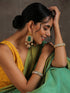 Blouse - Yellow Embroidered with Sequins Sleeveless